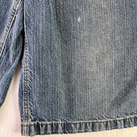 Phat Farm Bermuda Shorts Mens 34 Blue Denim Pockets High Rise Distressed - Picture 8 of 14